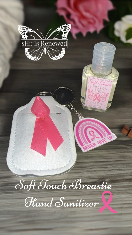 Soft Touch Breastie Hand Sanitizer with Case
