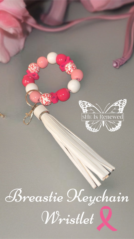 Breastie Keychain Wristlet